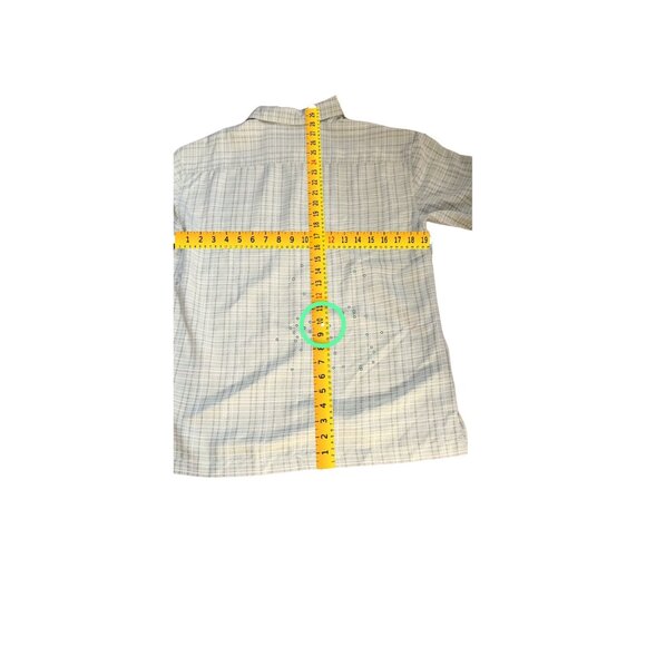 Batik Bay Men's S Plaid Short Sleeve Button-Up Shirt Green Rayon/Polyester - Picture 6 of 6